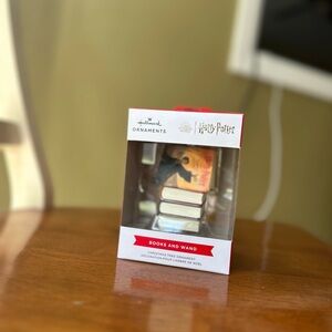 Hallmark Red Harry Potter Books and Wand Ornament